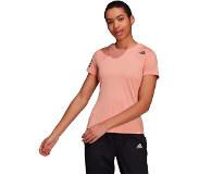 Adidas 3-Stripes T-shirt - Vrouwen - Oud roze - Zwart