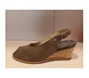 Wolky open hak pump - taupe - suede - maat 41