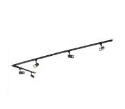 QAZQA Modern railsysteem zwart met 5 spots 1-fase - Jeana