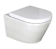 Luca Varess Calibro hangtoilet glanzend wit met spoelrand