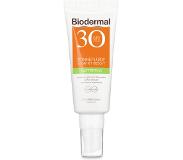 Biodermal Zonnebrand - Matterende Zonnefluïde voor het gezicht SPF 30 - 40ml - Voorkomt glimmen en puistjes