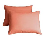 Y-NOT - Kussensloop Set (per paar) - Katoen - 60x70 - Zalm