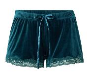 Hunkemoller Shorts Velours Lace Blauw Dames | Maat: 2XS
