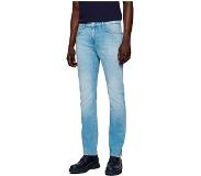 Heren Kleding voor voor Jeans voor Jeans met rechte pijp BOSS by HUGO BOSS Regular-fit Jeans Van Koolzwart-marineblauw Denim Met Een Kasjmierfeel in het Blauw voor heren 