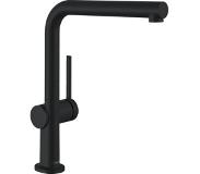 Hansgrohe talis m54 ééngreeps keukenmengkraan met draaibare l-uitloop 29,6 cm, mat zwart