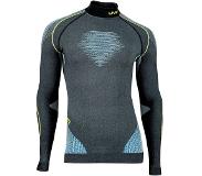 UYN Ondershirt Uyn Men Evolutyon L/S Turtle Neck Melange Anthracite melange Blue Yellow Shiny-S / M