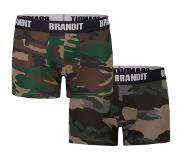 Brandit Logo Boxer 2 Units Groen M Man