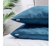 Luna Bedding 2-PACK Kussenslopen Luna Uni Kleur: Blauw, 60 x70 cm