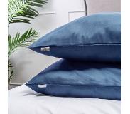 Luna Bedding 2-PACK Kussenslopen Luna Uni Kleur: Denim, 60 x70 cm