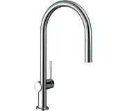 Hansgrohe Talis M54 ééngreeps keukenmengkraan met draaibare uitloop, uittrekbare vuistdouche en sBox 43,5 cm, chroom