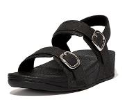 FitFlop Women Lulu Adjustable Sandal Sparkle All Black-Schoenmaat 39