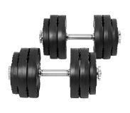 Gorilla Sports Dumbellset 30 kg Gripper Kunststof