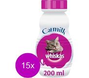 Whiskas Katten melk - 15 flesjes x 200 ml