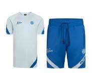 Malelions Sport Pre-Match Zomersetje Senior Light Blue/Cobalt - Maat L - Kleur: Blauw | Soccerfanshop