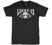 Lucky 13 Skull Stars Short Sleeve T-shirt Zwart S