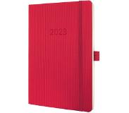 Sigel Conceptum - agenda 2023 - weekagenda - A5 - 4-talig - red - softcover. SI-C2334