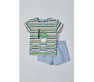Woody pyjama baby meisjes - multicolor gestreept - krokodil - 221-3-PSG-S/910 - maat 62