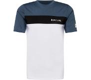 Rip Curl Underline Panel SS UV Shirt Men, wit/blauw L 2022 T-shirts