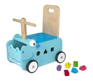I'm Toy Loop- En Duwwagen Nijlpaard Junior 45 Cm Blauw