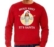 Bellatio Holy Shit Its Santa Fout Kersttrui / Outfit Rood Voor Heren S - Kerst Truien