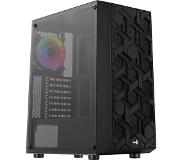 Aerocool Hive FRGB v3 tower behuizing USB-A 2.0, 2x USB-A 3.2 (5 Gbit/s), 2x Audio, Window-kit