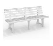 Deuba Tuinbank 145x49x74 cm - Wit- 3 personen