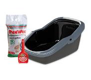 Peewee EcoMinor - Kattenbak - Startpakket Antraciet/Grijs
