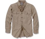 Carhartt - L/S Fort Solid Shirt - Overhemd S, beige