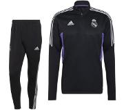 Adidas Real Madrid Trainingspak 2022-2023 Zwart Paars Wit