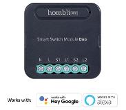 Hombli Smart Switch Module | Retrofit Wifi schakelaar voor dubbele wandschakelaar of stopcontact – Bediening via Mobiele App - Geen hub nodig
