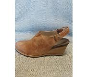 Wolky 4653 / Vilena / pump op platform met open hiel / bruin / maat 39