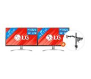 LG 2x LG 27UL500 + NewStar FPMA-D550DBLACK