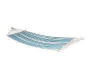 BoGarden Hangmat Bo-Garden Samba Met Spreidstok Blauw Groen Beige