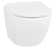 Saqu Please compact hangtoilet met softclose toiletbril 36x48x32cm wit
