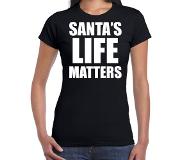 Bellatio Zwart Kerstshirt / Kerstkleding Santas Life Matters Voor Dames Xs - Kerst T-shirts