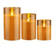 Pauleen LED-kaarsen Wax Classy Golden - 3 stuks