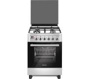 Wiggo Wo-e639r(xx) - Serie 9 - 60cm - Gasfornuis - Wok - Rvs