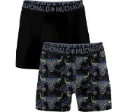 Muchachomalo Boxershort Muchachomalo Boys Bull short print/solid Print/Black (2-pack)-Maat 134 / 140