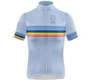 Otso Stripes Short Sleeve Jersey Blauw M Vrouw