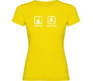 Kruskis Problem Solution Bike Short Sleeve T-shirt Geel 2XL Vrouw