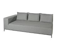Cotoons West 3 zits eind module rechts aluminium zwart AW kussens raven - Max&Luuk