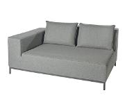 Cotoons West 2 zits eind module rechts aluminium zwart AW kussens raven - Max&Luuk