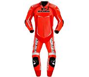 Spidi Track Wind Replica Evo, leather suit 1pcs. ,rood/witte ,50