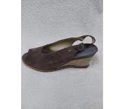Wolky 4650 / Aspe / pump op pllatform / pump met open hiel / taupe / maat 39