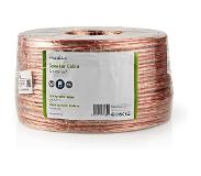Nedis Lautsprecherkabel| 2x 6.00 mm²| CCA| 100.0 m| rund| PVC| Transparent| - Verlänge