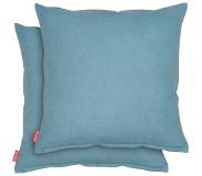 Blumtal Chenille Kussenslopen - Set van 2 - Zacht en met Blinde Rits - Kussenhoes 45 x 45, Storm Blue - Blauw