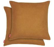 Blumtal Chenille Kussenslopen - Set van 2 - Zacht en met Blinde Rits - Kussenhoes 60 x 60, Pumpkin Spice - Bruin