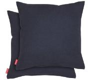 Blumtal Chenille Kussenslopen - Set van 2 - Zacht en met Blinde Rits - Kussenhoes 40 x 40, Dark Ocean Blue - Blauw