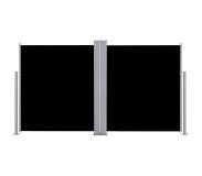 vidaXL Tuinscherm uittrekbaar dubbel 170x600 cm zwart