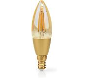 Nedis SmartLife LED Filamentlamp | Wi-Fi | E14 | 470 lm | 4.9 W | Warm Wit | 1800 - 3000 K | Glas | Android / IOS | Kaars | 1 Stuks